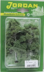 Jordan H0/N [5E] Modell Birken klein fertig beflockt 11cm 2 Stück  - OVP NEU - Bild 1 von 1