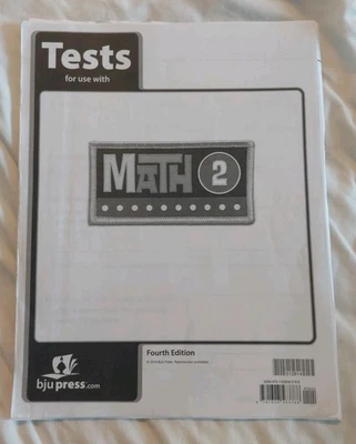 BJU Press Math 2 Tests 4th Edition 512814 Fourth Edition Bob Jones Grade 2 Math - Image 1 of 4