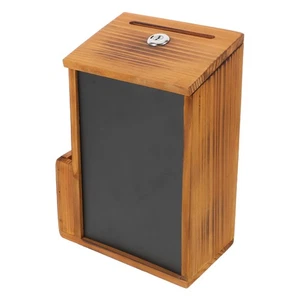  Wall Mounted Post Box: Rustic Wooden Letter Holder with Locking Slot - - Picture 1 of 12
