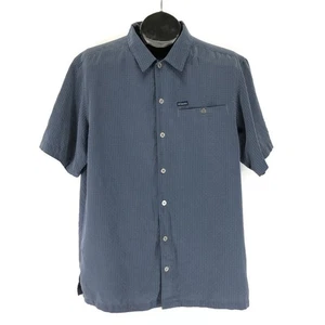Columbia Short Sleeve Button Up Shirt Men's Medium Blue Omni-Shield Outdoor - Picture 1 of 10