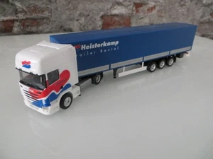 Herpa / AWM Scania Planen Sattelzug „Heisterkamp“ in OVP - Bild 1 von 5