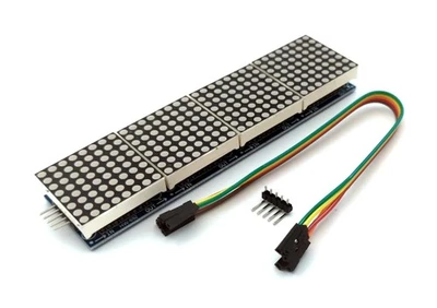 BerryBase Max7219, Módulo Pantalla Matriz de Puntos LED 4 en 1, 8x8, Bus SPI, 5V, - Imagen 1 de 2