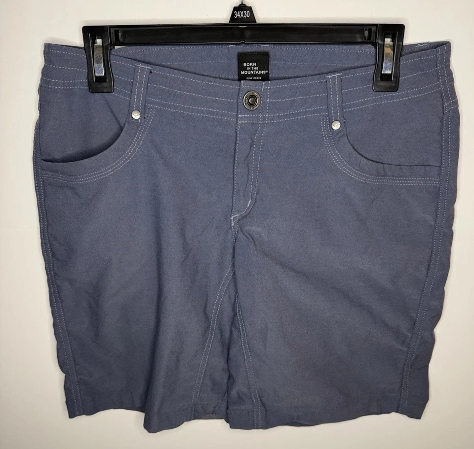 KUHL Trekr Hiking Shorts Blue Outdoor 8” Inseam Style 6263 Women’s Size 10 - Image 1 of 4