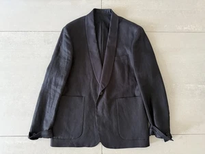 BNWOT Margaret Howell Black Linen Dinner Tuxedo Blazer Jacket Size M - Picture 1 of 16