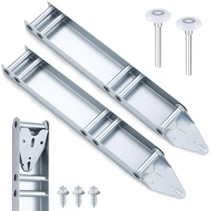 2 Sets Garage Door Quick Turn Top Fixture Brackets, Included 2 Rollers 4 Scre... - Picture 1 of 6