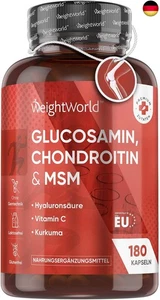 Glucosamin Chondroitin MSM 1560mg - 180 Kapseln mit Vitamin C, Kurkuma & - Bild 1 von 10