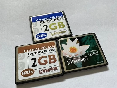 Lot of 3pcs 2gb Kingston Compactflash  CF I  memory card CF Router, NIKON CANON - Image 1 of 2