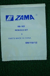 KIT DE REPARACIÓN DE CARBURADOR ZAMA GENUINO # RB-163 PARA CARBURADOR C3-EL42 - Imagen 1 de 2