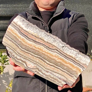 Esemplare minerale cristallo quarzo agata pietra zebrata naturale 4,22 libbre - Foto 1 di 13
