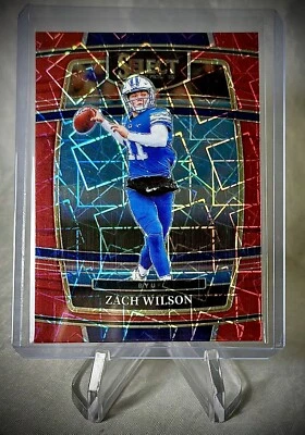 2022 Panini Select Draft Picks - Zach Wilson - Prizm Concourse Red Lazer SP #41 - Image 1 of 4