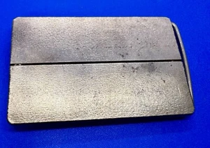 Retro Dual Textured Metal Rectangular Vintage Welders Art Belt Buckle - Picture 1 of 16