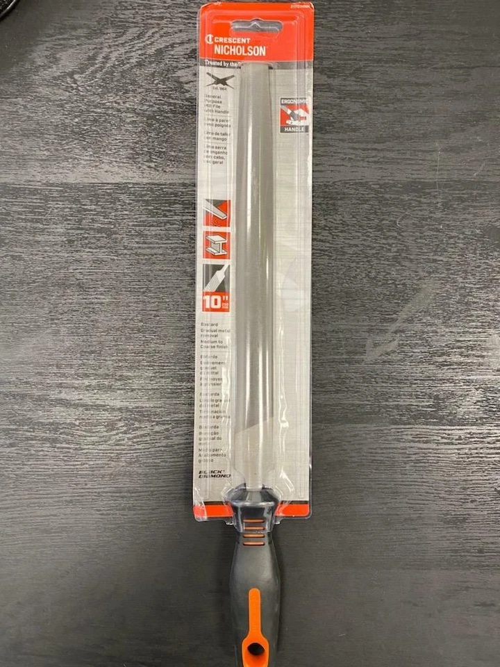 NICHOLSON 21701HNN 10" MILL FILE BASTARD FILE ERGONOMIC HANDLE FAST SHIP 6577688 - Image 1 of 1