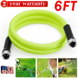 Durable Garden Lead-In Hose 5/8 in x 6 ft Female Fittings,Flexible Weatherproof - Picture 1 of 12