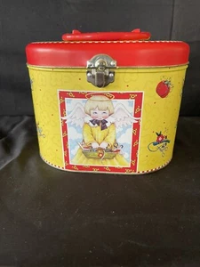Mary Engelbreit Sewing Box Metal Handle Latch Box Angel - Picture 1 of 5