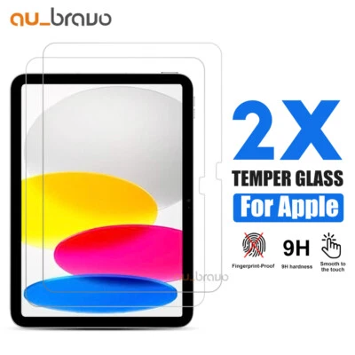 2x Tempered Glass Screen Protector for Apple iPad Air Mini Pro iPad 11 10 9 8 7 - image 1 of 4
