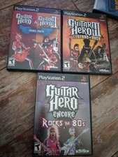 Guitar Hero 1 & 2, Guitar Hero 3, Rock the 80s (3 Games) - Playstation 2 (PS2)