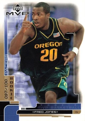 Upper Deck MVP 097/100 #202 2002 Fred Jones Indiana Pacers Foto 1 de 2