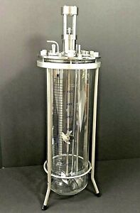 Applikon Glass Bioreactor 5 Liters with Headplate and Many Accessories Included