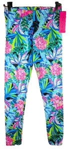 Lilly Pulitzer Girls New Maia Leggings sz L 12/14 You Me Giraffe Colorful Bright - Picture 1 of 5