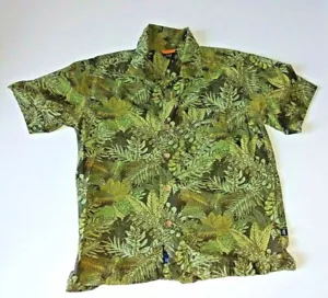 Camisa Gap Kids Niños Talla S (6-7) Verde Estampado Botánico Mangas Cortas con Botones - Imagen 1 de 5