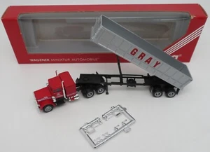 Herpa Ho 1/87 US Truck Kenworth W900 Trailer Semi Remolque Volquete Zu #850014 - Imagen 1 de 12