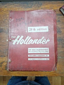 Vintage 1963 The Hollander 29th Edition Parts Index Manual Auto and Truck Book - Picture 1 of 5
