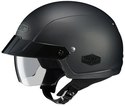 HJC IS-Cruiser Motorcycle Half Helmet Matte Black M MD Medium Sunshield DOT - Image 1 of 3