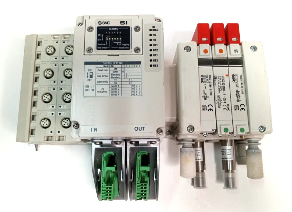 SMC EX245-SIB1-X35+3X EX245-DX1-X36 1X VQC2011NY-5-X10 1X VQ2401NR-5-X74 MODUL - Image 1 of 4