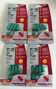(4) NEW NIP MSA SAFETY WORKS FOAM EAR PLUGS 2 PAIR W/CASE 00818074 31dB - Picture 1 of 4