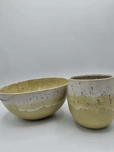 Keramik hochwertige handmade Kaffeetasse und Schüssel Teetasse Schale - Bild 1 von 5