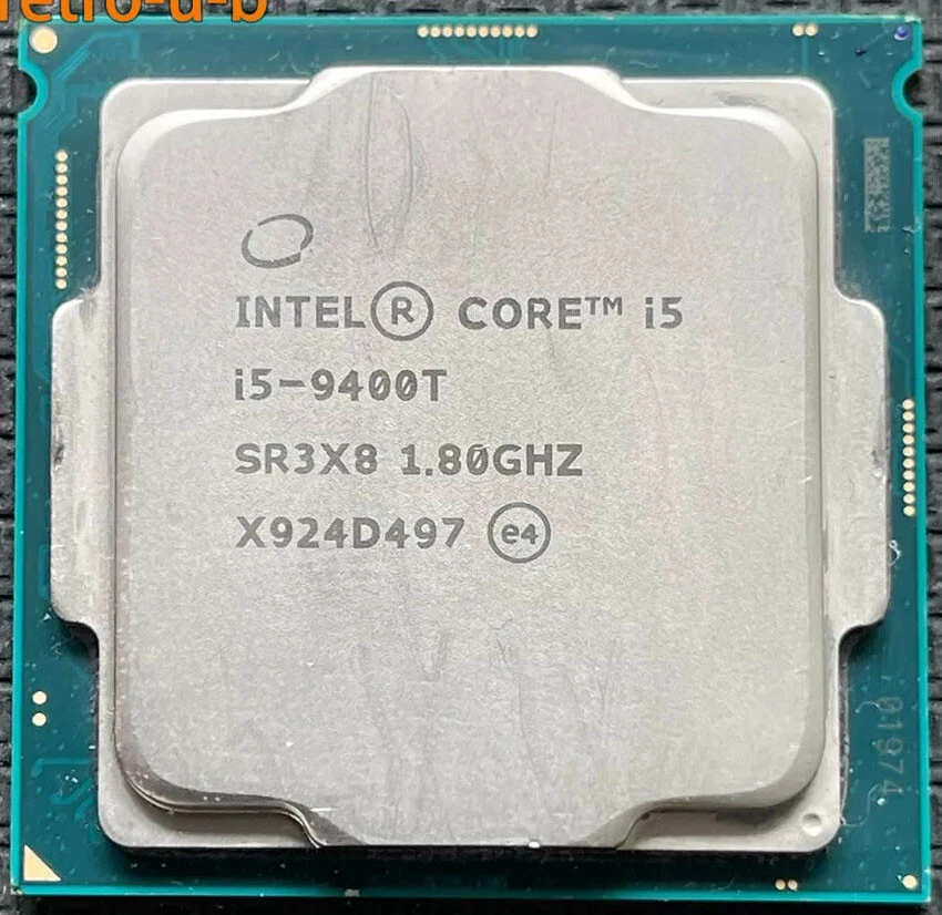 9th Gen Intel Core i5-9400T CPU 1.8 GHz (Turbo 3.4 GHz) 6-Core 9M LGA-1151 SR3X8 - Image 1 of 1