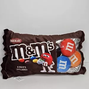 M&Ms PLUSH Stuffed PILLOW Toy Candy BAG Wrapper Small M&M's Color SET Inside - Picture 1 of 16