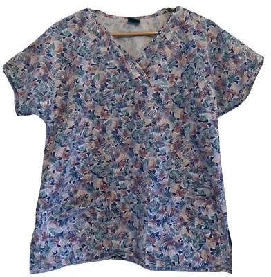 Medline Scrub Top Women’s Sz M Multi-colored Medical - Image 1 of 3