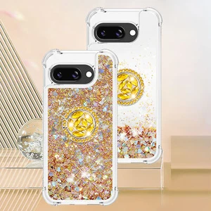 Para Google Pixel 9 Pro XL 9A, Dinámica Líquida Arena Rápida Brillo Estuche Cubierta + Anillo - Imagen 1 de 35