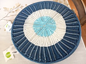 Food Network Indoor/Outdoor 15"Round Wicker Placemats - NEW - Picture 1 of 5
