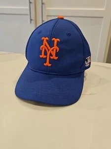 New York Mets Hat Cap Strap Back Blue Orange Adjustable MLB Baseball Mens - Picture 1 of 4