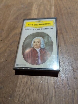 Bach - Violin Concertos David & Igor Oistrakh DG Germany Cassette Paper Label - Image 1 of 3