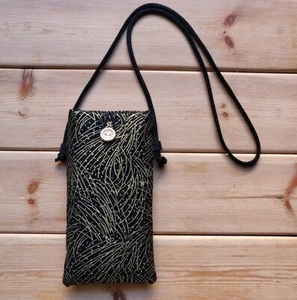  Funda Cordón para iPhone 13 Mini / 12 Pro / 11 Tela Handmade Colgante Botón - Imagen 1 de 9