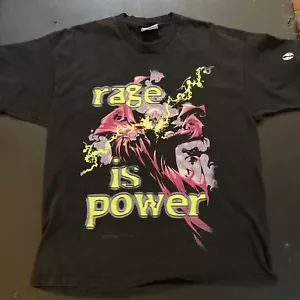 Spawn: Rage Is Power Black XL Lee T-Shirt 90s Image Comics McFarlane RARE! 1997 - Picture 1 of 6