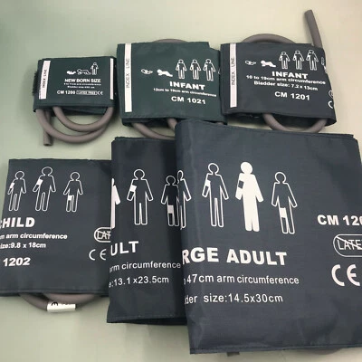 Manguito monitor de pressão arterial/paciente manguito BP adulto/grande/criança/bebê/tubo único - Imagem 1 de 3
