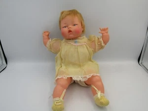 Bambola Pollicina Vintage Ideal 14" Funzionante Con Pomello Splendida RARA Con Vestito - Foto 1 di 4