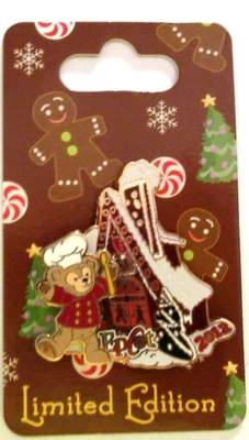 2012 DISNEY GINGERBREAD HOUSE EPCOT CHEF DUFFY CHRISTMAS PIN - LE 2500 -  #93435 - Image 1 of 2