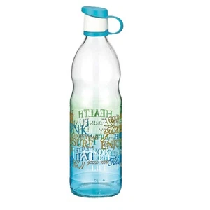 Glass Bottles with BPA Free Flip Top Lids, Jug for Hiking or Daily Life, 34 Oz - Picture 1 of 4