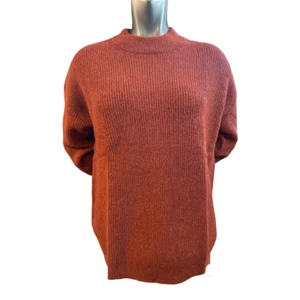 Sparkz Womens Anine Pullover Sweater Brown Long Sleeve Stretch Ribbed L New - Picture 1 of 6