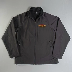 Ommegang Brewery Softshell Jacket Mens Medium Black Cooperstown NY - Picture 1 of 8