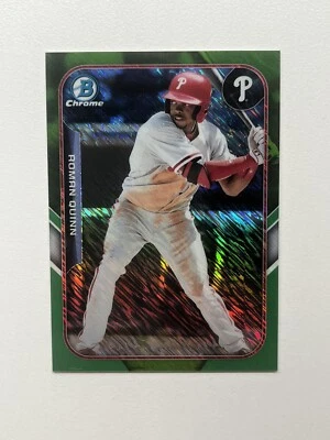 2015 Bowman Chrome Green Mini #FFM-RQ Roman Quinn /99 Philadelphia Phillies Card - Image 1 of 2