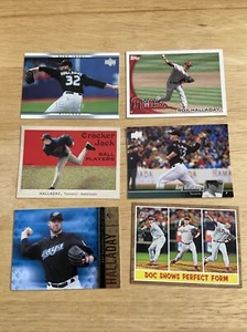 Roy Halladay 6 Baseball Card Lot Topps Heritage Upper Deck Cracker Jack - Picture 1 of 1