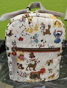 Disney Dooney & Bourke Santa Tails Dogs Mini Backpack NWT Exact Pattern Shown - Picture 1 of 7