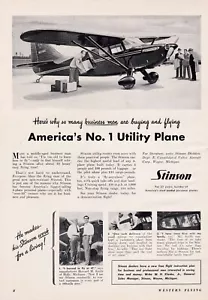 1948 Stinson Aircraft Ad 11/26/2024q - Picture 1 of 1
