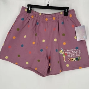 Disney Parks 100 Shorts Wonderful World Of Color Tinker Bell Polka Dot Sz L NWT - Picture 1 of 10